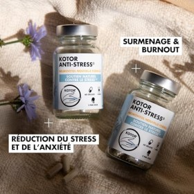 KOTOR ANTI-STRESS – Stress & Anxiété – Burnout & Surmenage – Plante Adaptogène + Magnésium Bisglycinate + Vitamines B1, B2, B