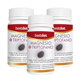 BestDiet - Magnesium + Tryptophane - complément alimentaire : maintient un état optimal du système nerveux central : essentie