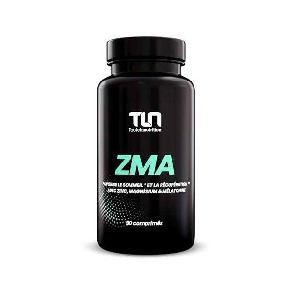 ZMA | Zinc + Magnésium + Mélatonine | Dosage Optimal | Améliore la Qualité du Sommeil et de la Récupération Musculaire | Boos