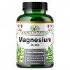 Oxyde de Magnésium 665 mg | 400 mg de Magnésium Élémentaire | 365 Gélules Véganes | Haute Dose | Réserve d’un An | Source of 