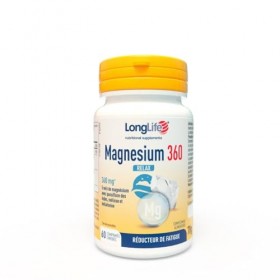 LongLife® Magnesium 360 Relax | Cycle du sommeil et relaxation | 5 sels de magnésium à haute biodisponibilité | Mélatonine et