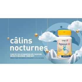 LongLife® Magnesium 360 Relax | Cycle du sommeil et relaxation | 5 sels de magnésium à haute biodisponibilité | Mélatonine et