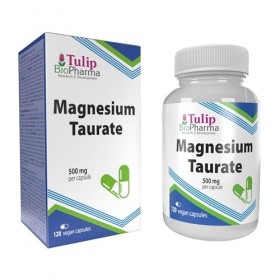 Taurate de magnésium 2000 mg par portion 120 capsules végétaliennes, testées en laboratoire par des tiers