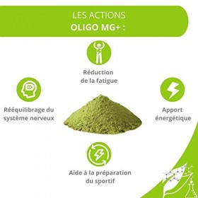 Oligo Mg+ - Combat Efficacement la Fatigue - Magnésium, Chlorella et Vitamines - Contribue à Réduire le Stress et Booste la V