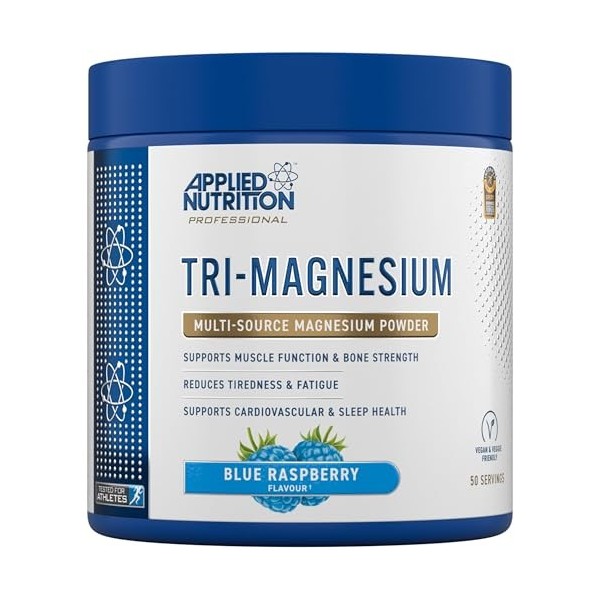 Applied Nutrition Tri-Magnesium Blue Raspberry 200G Magnésium