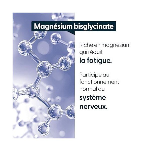 Magnésium bisglycinate 1500 mg & Vitamine B6 - Haute tolérance digestive - Assimilation optimale Magnésium