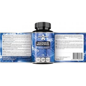 Magnésium Bisglycinate 100 mg par gélule - 120 gélules végétaliennes - 4 mois dapprovisionnement - pour une meilleure absorp