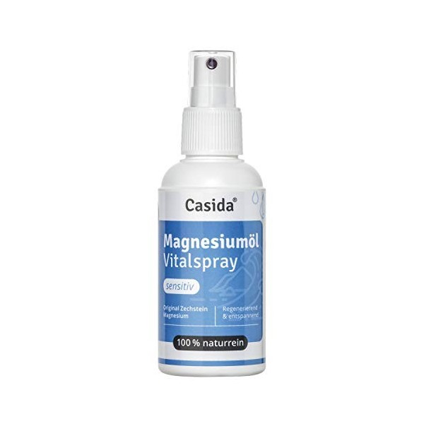 Casida - Huile de magnésium Vitalspray Zechstein Sensitive - original Zechstein - pour les peaux sensibles - la qualité des p