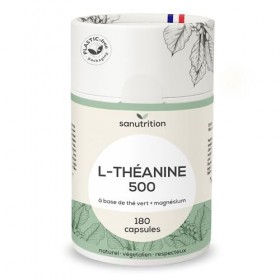 L-théanine avec magnésium | 500 mg par capsule | 180 gélules | Hautement dosé | Relaxation pour lesprit et le corps | Emball