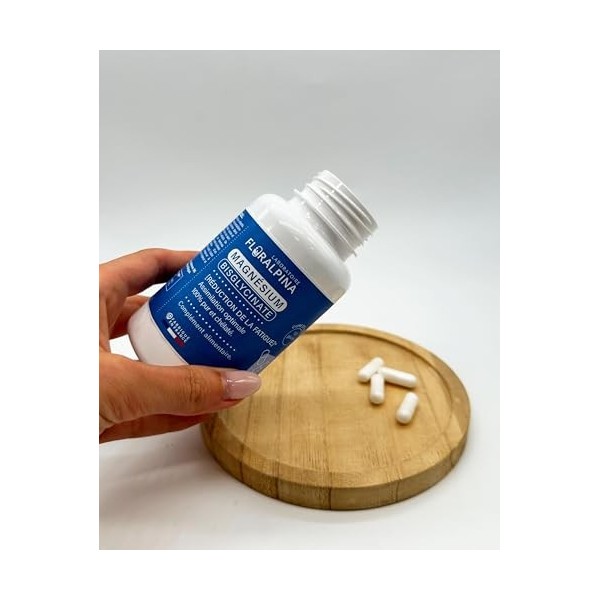 Magnésium Bisglycinate avec Vitamine B6-120 gélules | Hautement Assimilable, Anti-Fatigue et Relaxation | Soutien du Système 