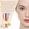Crème contour des yeux anti-rides aux peptides 5D, crème contour des yeux hydratante, liftante et anti-âge, gel liftant aux p...