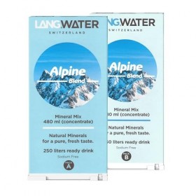 LANGWATER Alpine Blend Minerals. 2 Packs de Minéraux Naturels Liquides Calcium, Magnésium . Additif Mineral pour le Purifica