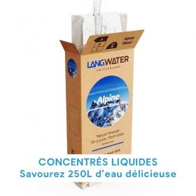 LANGWATER Alpine Blend Minerals. 2 Packs de Minéraux Naturels Liquides Calcium, Magnésium . Additif Mineral pour le Purifica