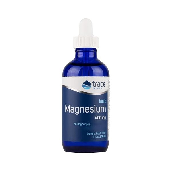 Trace Minerals Research, Ionic Magnesium Magnésium Ionique , 400mg, Végétalien, 118ml, Végétarien, Sans Gluten, Sans Soja, S