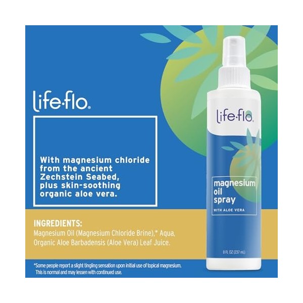 Life-Flo - Jet dhuile de magnésium - 8 la Floride. once.