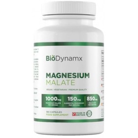 BioDynamx Magnesium Malate - 180 Gélules - 90 Portions | Complément Magnésium Haute Teneur | Favorise Sommeil Energie | Sans ...