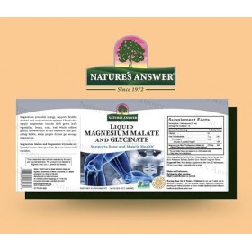 Santé osseuse et musculaire, malate de magnésium avec liquide glycinate, 480 ml