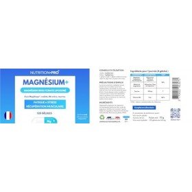 Magnésium+ Magshape® – 120 gélules | Magnésium microencapsulé avec vitamine B6 et taurine | Fabriqué en France | Nutrition∙pr