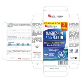 Forté Pharma - Pack x4 Magnésium 300 Marin | Complément Alimentaire à base de Magnésium Marin et Vitamine B6 - Anti Stress Ad