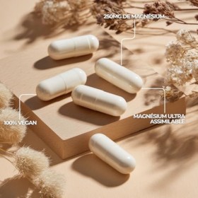 Magnésium Bisglycinate 1000mg - Sommeil Profond, Détente et Récupération Musculaire