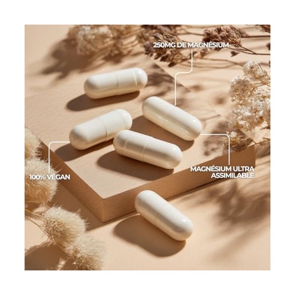 Magnésium Bisglycinate 1000mg - Sommeil Profond, Détente et Récupération Musculaire