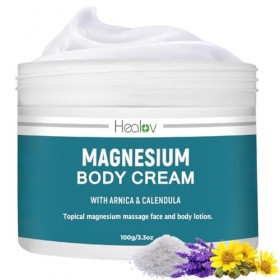 Lotion au magnésium – Crème de magnésium pure apaisante pour la relaxation, un meilleur sommeil, la santé musculaire, les soi