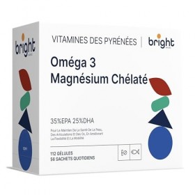 Omega 3 Magnésium Chélaté – Gestion de l’Âge, 2 Compléments en 1 Pack pour le Cœur et les Muscles I 56 Doses Journalières