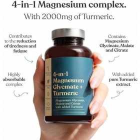 Magnésium 4 en 1, bon pour la relaxation musculaire, les os, le sommeil pour hommes et femmes, 1 pièce