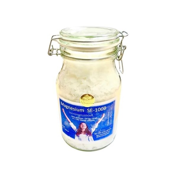 Chlorure de magnésium Granules Édition spéciale de Noël 2020 en magnésium dans verre 1000 ml – Parfum de labyrinthe et citron