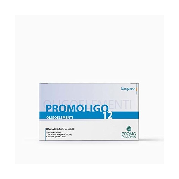 Promo Pharma - Promoligo Oligo-éléments de 20 ampoules de 2 ml 12 manganèse Manganèse