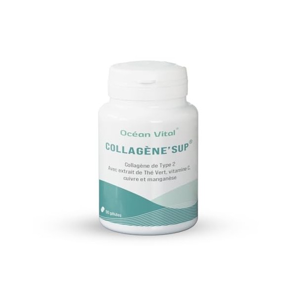 Phyto Sud CollagèneSup - Gélules de Collagene Marin Type 2 avec Vitamine C et Thé Vert - Antixoydant Naturel - Collagène Mar