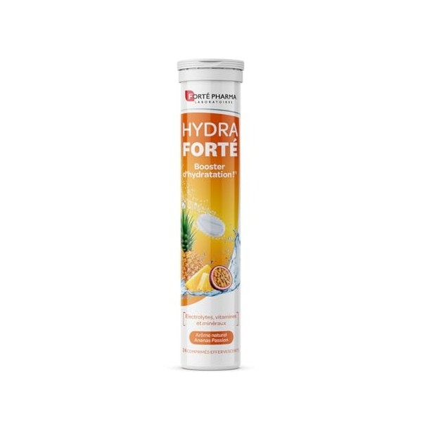 Forté Pharma - Hydra Forté Fruits rouges - Electrolyte hydratation - Vitamine C Magnesium, Minéraux - Sport, chaleur, voyage ...