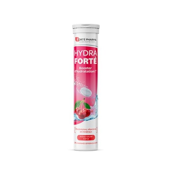 Forté Pharma - Hydra Forté Fruits rouges - Electrolyte hydratation - Vitamine C Magnesium, Minéraux - Sport, chaleur, voyage ...