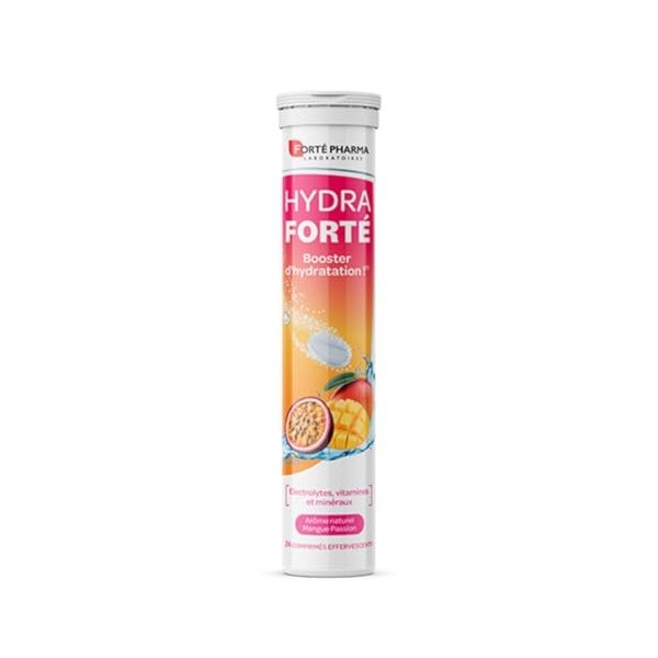 Forté Pharma - Hydra Forté Fruits rouges - Electrolyte hydratation - Vitamine C Magnesium, Minéraux - Sport, chaleur, voyage ...