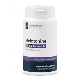 Mélatonine liposomale 1,9 mg – Libération prolongée – 90 gélules végétales – Dosage précis – Sans additifs – Fabriqué en Fran...