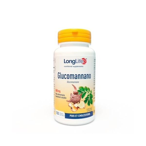 LongLife® Glucomannano | minimum 3000 mg par dose quotidienne | Contrôle du poids et satiété | Fibre alimentaire naturelle | 