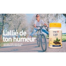 LongLife® 5-HTP | Griffonia titré à 20% en 5-HTP | 500mg de Griffonia - 100mg de 5-HTP | Humeur, détente, bien-être mental | 
