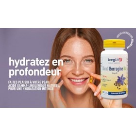LongLife® Olio di Borragine Bio 1300 | Complément huile de bourrache titré à 20 % en GLA | Oméga‑6 | Beauté de la peau et con
