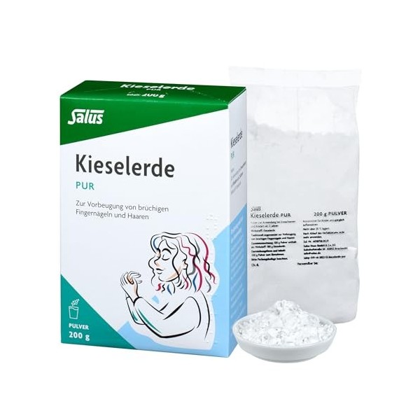 Salus - Terre de silice pure - 1 paquet de 200 g - médicament en vente libre - pour la prévention des ongles et des cheveux c