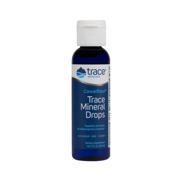 Trace Minerals, ConcenTrace, Trace Mineral Drops, 59ml, Mélange de Minéraux, Magnésium, Testé en Laboratoire, Sans Soja, Sans