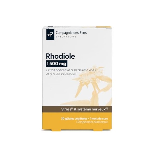 Rhodiole 1 500 mg – Ratio optimal entre rosavines et salidrosides – 1 mois de cure intensive Multi-minéraux
