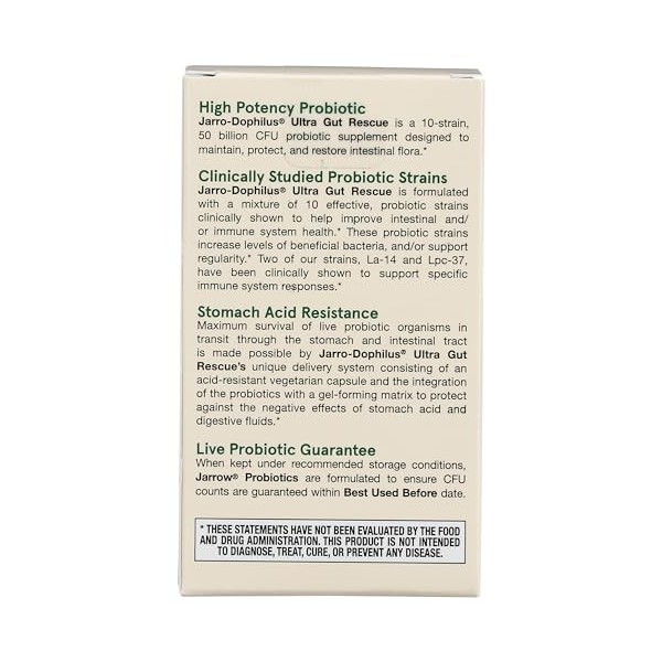 Jarrow Formulas Jarro-Dophilus Ultra Gut Rescue, 50 Billion CFU - 60 vcaps