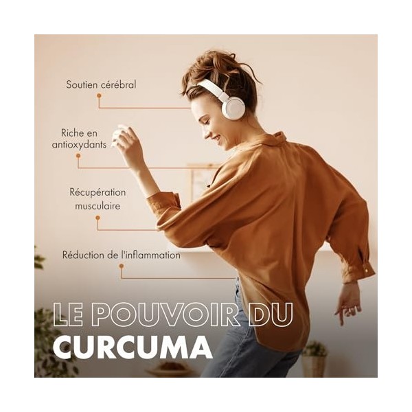 Incite Nutrition Curcuma Comprimés 2000 mg. Stock de 3 Mois de Curcumine Riche en Vitamine D. Antioxydant, Anti Inflammatoire
