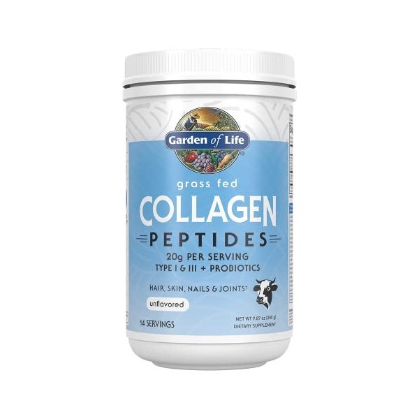 Garden of Life Grass Fed Collagen Peptides - 280g Multi-minéraux