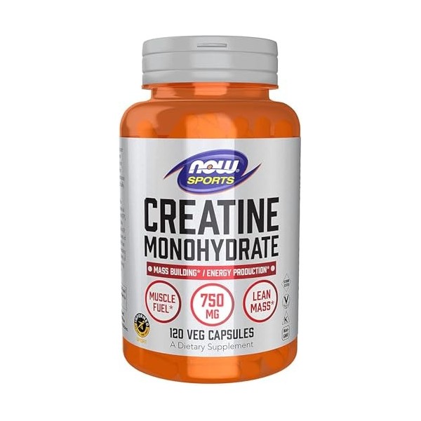 NOW Foods Creatine Monohydrate, 750mg - 120 vcaps Multi-minéraux