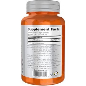 NOW Foods Creatine Monohydrate, 750mg - 120 vcaps Multi-minéraux