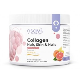 Osavi Collagen Hair, Skin & Nails – 150 g en poudre | Saveur citron & pamplemousse | Peptides VERISOL® pour la densité des ch