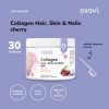 Osavi Collagen Hair, Skin & Nails – 150 g en poudre | Saveur cerise | Peptides VERISOL® pour la densité des cheveux, lélasti