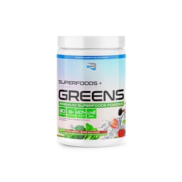 Believe Supplements Superfoods + Greens Mixed Berries 300 g