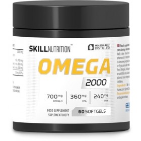 SKILL Nutrition Omega 2000-60 gélules | 2000 mg dhuile de poisson oméga-3 | 800 mg dEPA + 400 mg de DHA par portion | Ultra